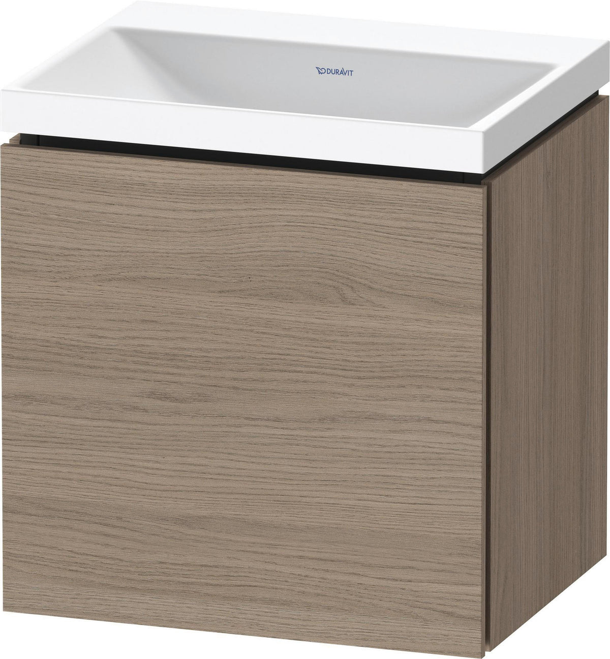 DURAVIT L-Cube Waschtischset 450x350x480 mm in Amerikanisch Nussbaum Matt – Wandhängend, 1 Tür