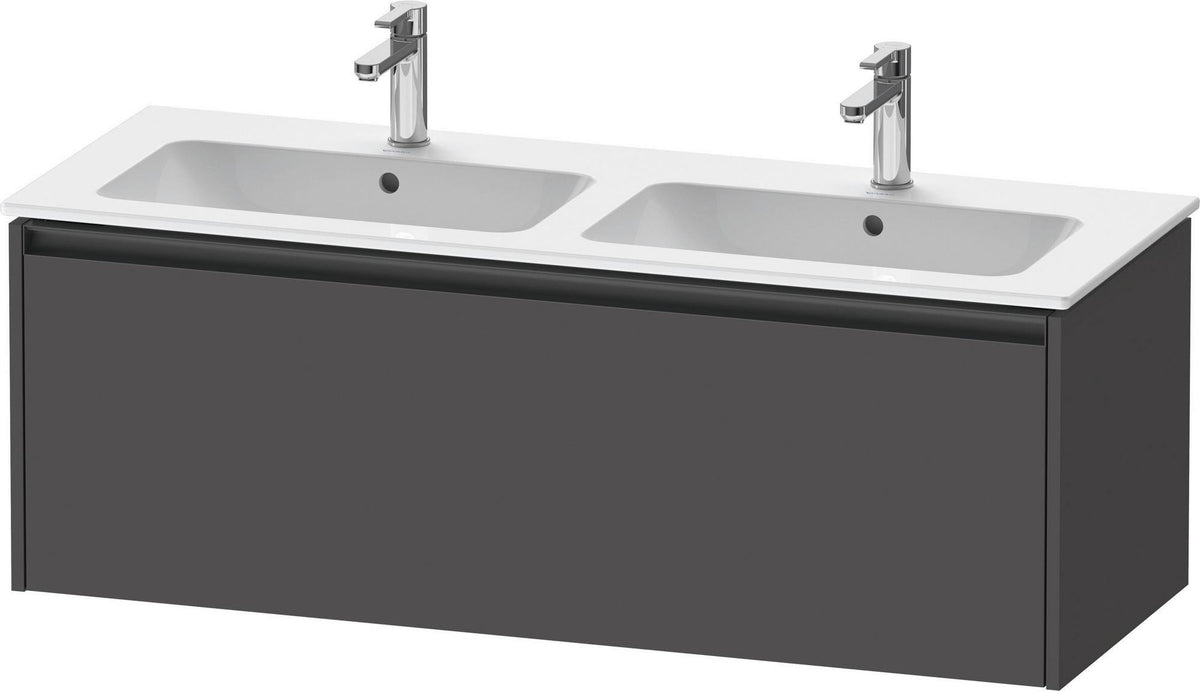 Duravit Waschtischunterbau Ketho.2 wandhängend 1280 mm betongrau matt mit 1 Auszug