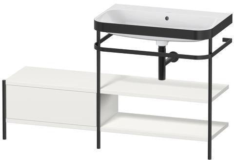 Duravit Waschtischset Happy D.2 Plus 1400 mm Taupe Supermatt mit Nussbaum-Einrichtungssystem