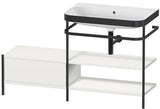Duravit Waschtischset Happy D.2 Plus 1400 mm Taupe Supermatt mit Nussbaum-Einrichtungssystem