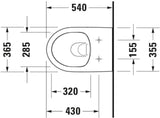 Duravit No.1 Wand-WC 540 mm Tiefspüler spülrandlos mit HygieneGlaze, weiß