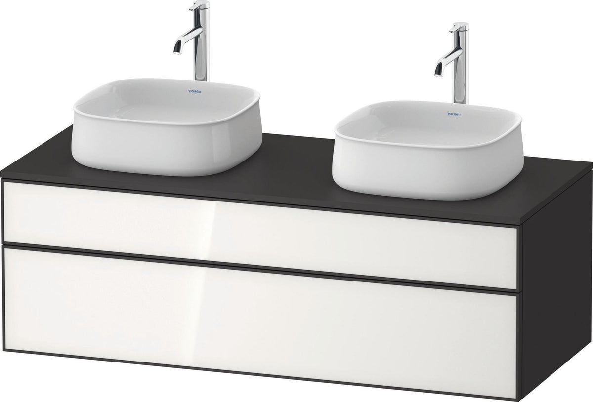 DURAVIT Zencha Konsolen-Waschtischunterbau 1300 mm Eiche Anthrazit wandhängend