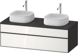 DURAVIT Zencha Konsolen-Waschtischunterbau 1300 mm Eiche Anthrazit wandhängend