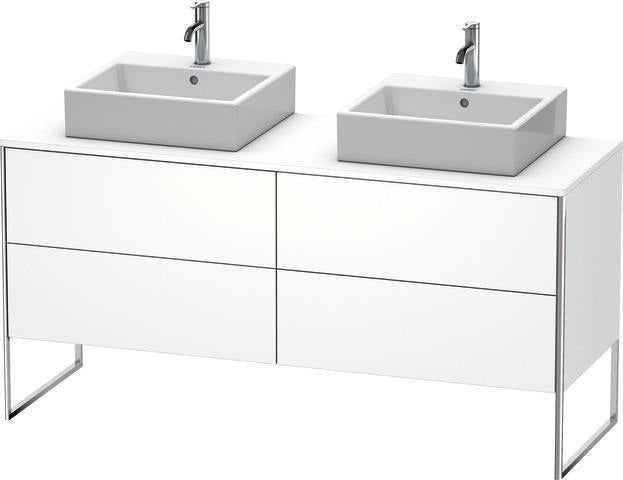 Duravit XSquare Waschtischunterbau 1600 mm mit Fußgestell und Höhenausgleich in s-matt