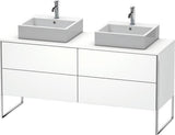 Duravit XSquare Waschtischunterbau 1600 mm mit Fußgestell und Höhenausgleich in s-matt