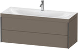 DURAVIT XViu c-bonded Waschtischunterbauset 1200 mm, 2 Schubkästen, schwarz matt / dolomiti grey