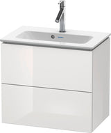 Duravit L-Cube Waschtischunterbau 620 mm Weiß Matt mit 2 Schubkästen und Tip-On Technik