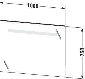 Duravit Ketho Spiegel mit Beleuchtung 650 mm, 9 W, Sensorschalter & Dimmfunktion, IP44