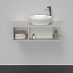 betongrau matt / 800 mm / Waschtischkonsole