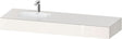DURAVIT Qatego Einbau-Waschtisch mit Konsole 1600x550x170mm Weiß Hochglanz links