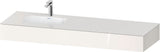DURAVIT Qatego Einbau-Waschtisch mit Konsole 1600x550x170mm Weiß Hochglanz links