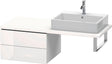 Duravit L-Cube Konsolenunterschrank 620 mm Weiß Matt mit 2 Schubkästen und Tip-on-Technik