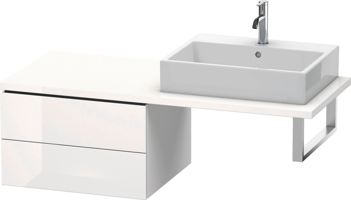 Duravit L-Cube Konsolenunterschrank 620 mm Weiß Matt mit 2 Schubkästen und Tip-on-Technik