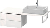 Duravit L-Cube Konsolenunterschrank 620 mm Weiß Matt mit 2 Schubkästen und Tip-on-Technik