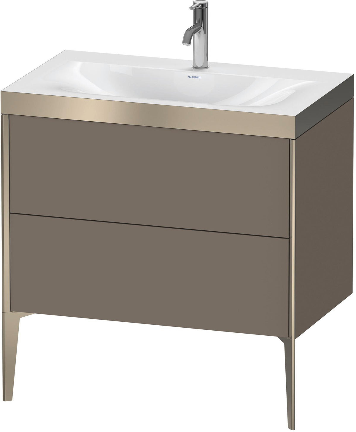 DURAVIT XViu c-bonded Waschtischset bodenstehend 800 mm mit 2 Auszügen und Push-Open
