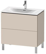 Duravit Waschtischunterbau L-Cube 704x820x481mm weiß matt mit Tip-On-Technik und 2 Auszügen