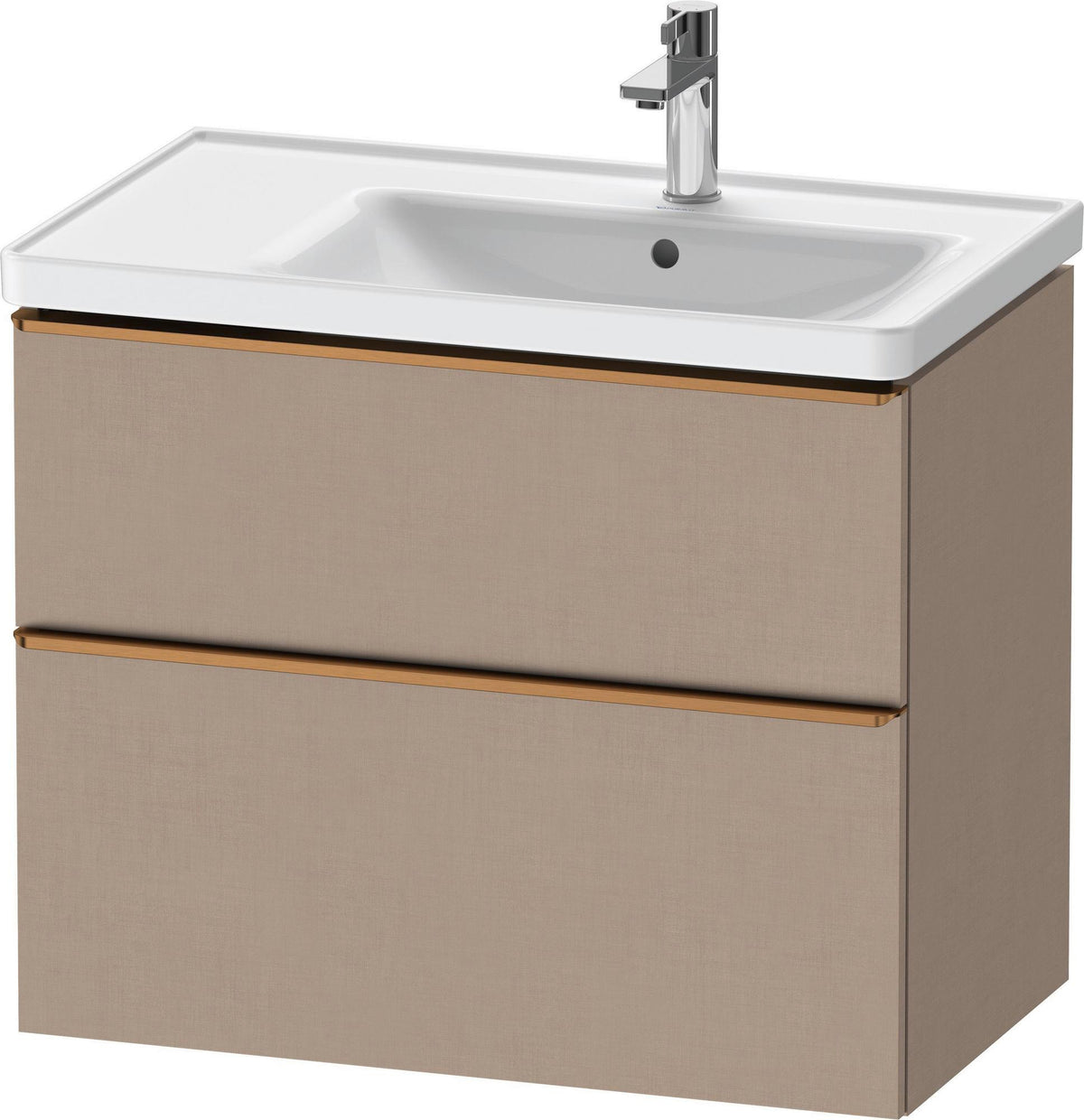Duravit D-Neo Waschtischunterbau 784 mm Eiche Schwarz Bronze, wandhängend, 1 Auszug