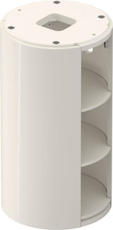 Duravit White Tulip Waschtischunterbau bodenstehend, 410 mm, Amerikanisch Nussbaum / Taupe Hochglanz, 3 offene Fächer, von Philippe Starck