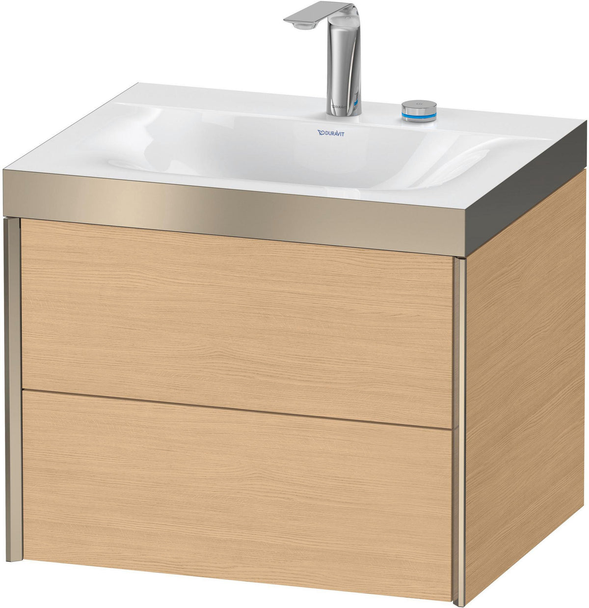 DURAVIT XViu c-bonded Waschtischunterschrank 2 Schubkästen 600 mm Eiche Natur