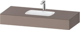 DURAVIT Qatego Einbauwaschtisch mit Konsole 800x550mm Weiß Hochglanz – Studio F. A. Porsche