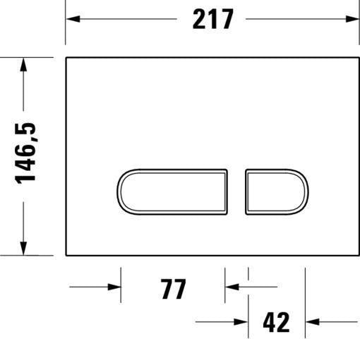 Duravit DuraSystem A1 Betätigungsplatte mechanisch für WC – Dual Flush, weiß, flächenbündig