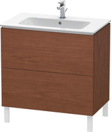 DURAVIT L-Cube Waschtischunterbau amerikanisch Nussbaum 820 mm mit 2 Auszügen und Tip-On-Technik