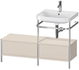 Duravit Waschtischset Happy D.2 Plus 1200x490mm taupe supermatt – Einrichtungssystem Nussbaum rechts