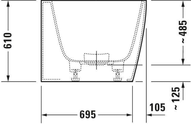 Duravit DuraSquare Whirlwanne 1800x800 mm mit Air-System, 2 Rückenschrägen und Mineralguss in Weiß Matt