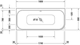 DURAVIT Whirlwanne Happy D.2Plus 1800x800mm Ecke links mit Air-System und graphit supermatt