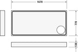 DURAVIT Starck Slimline Duschwanne 1700x750x60 mm Weiß Sanitäracryl Antislip