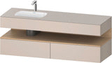 DURAVIT Qatego Studio F. A. Porsche Einbauwaschtisch mit Konsolenwaschtischunterbau 1600 mm Weiß Matt