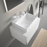 DURAVIT XSquare Waschtischunterbau 800 mm wandhängend Weiß Matt mit 2 Schubkästen