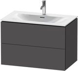 Duravit L-Cube Waschtischunterbau 820 mm weiß matt mit 2 Schubkästen und Tip-On-Technik