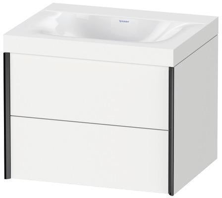 Duravit XVIU Möbelwaschtischset 600x480mm mit Viu Waschtisch und Nussbaum-Einrichtung