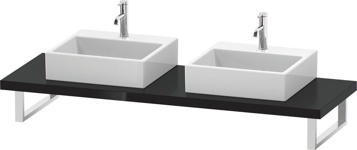 DURAVIT L-Cube Konsole variabel 45 mm weiß matt mit 2 Ausschnitten, 550 mm tief