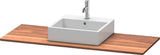 Duravit XSquare Massivholzkonsole 1400 mm amerikanischer Nussbaum mit 1 Ausschnitt