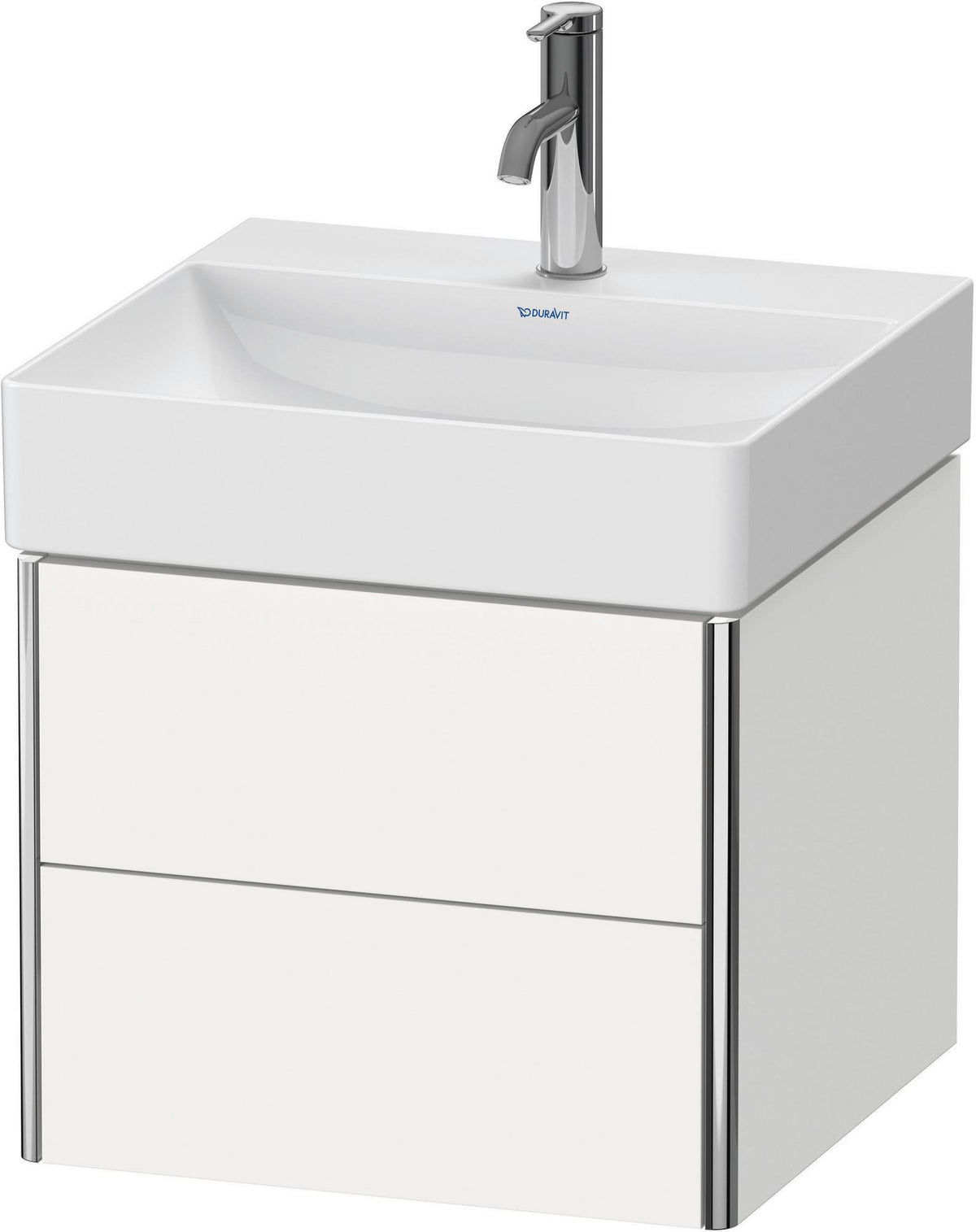 DURAVIT XSquare Waschtischunterbau wandhängend 484 mm, 2 Schubkästen, weiß matt, Tip-On