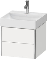 DURAVIT XSquare Waschtischunterbau wandhängend 484 mm dolomiti grey hochglanz 2 Schubkästen