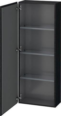 Duravit L-Cube Halbhochschrank 500 mm, 1 Tür links, betongrau matt, wandhängend, Soft-Close