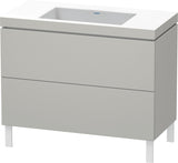 DURAVIT L-Cube Waschtischset mit Vero Air, 1000 mm, betongrau matt, 2 Auszüge, c-bonded