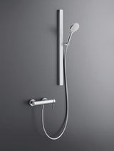 Duravit Brausestange 810 mm Chrom Weiß Hochglanz – Höhenverstellbar mit verdeckter Befestigung