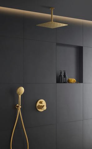 DURAVIT Brausearm L 200mm Deckenmontage Rosette rund Gold Poliert