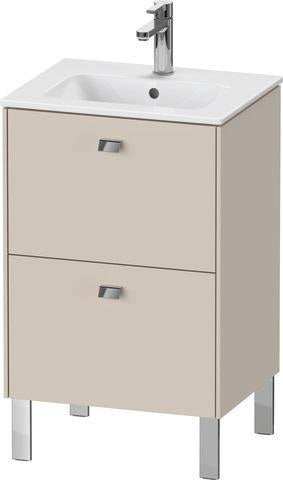 Duravit Waschtischunterbau Brioso Compact 683 mm weiß matt mit chrom Griff