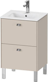 Duravit Waschtischunterbau Brioso Compact 683 mm weiß matt mit chrom Griff