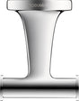 DURAVIT Starck T Handtuchhaken Chrom – Doppelhaken mit verdeckter Wandmontage