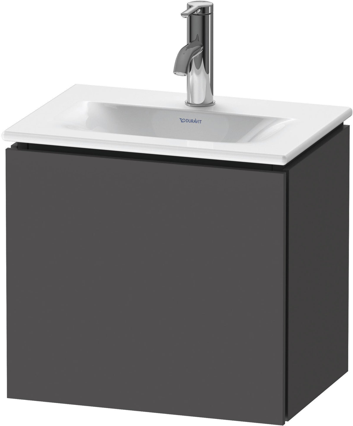 Duravit L-Cube Waschtischunterbau 440 mm, 1 Tür links, weiß matt – Wandhängend