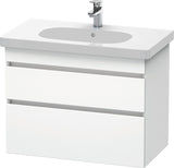 DURAVIT DuraStyle Waschtischunterbau 800 mm wandhängend, 2 Schubkästen, weiß matt – mit Soft-Close