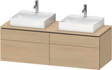 DURAVIT L-Cube Waschtischunterbau 1420 mm Taupe supermatt mit Tip-on und Soft-Close