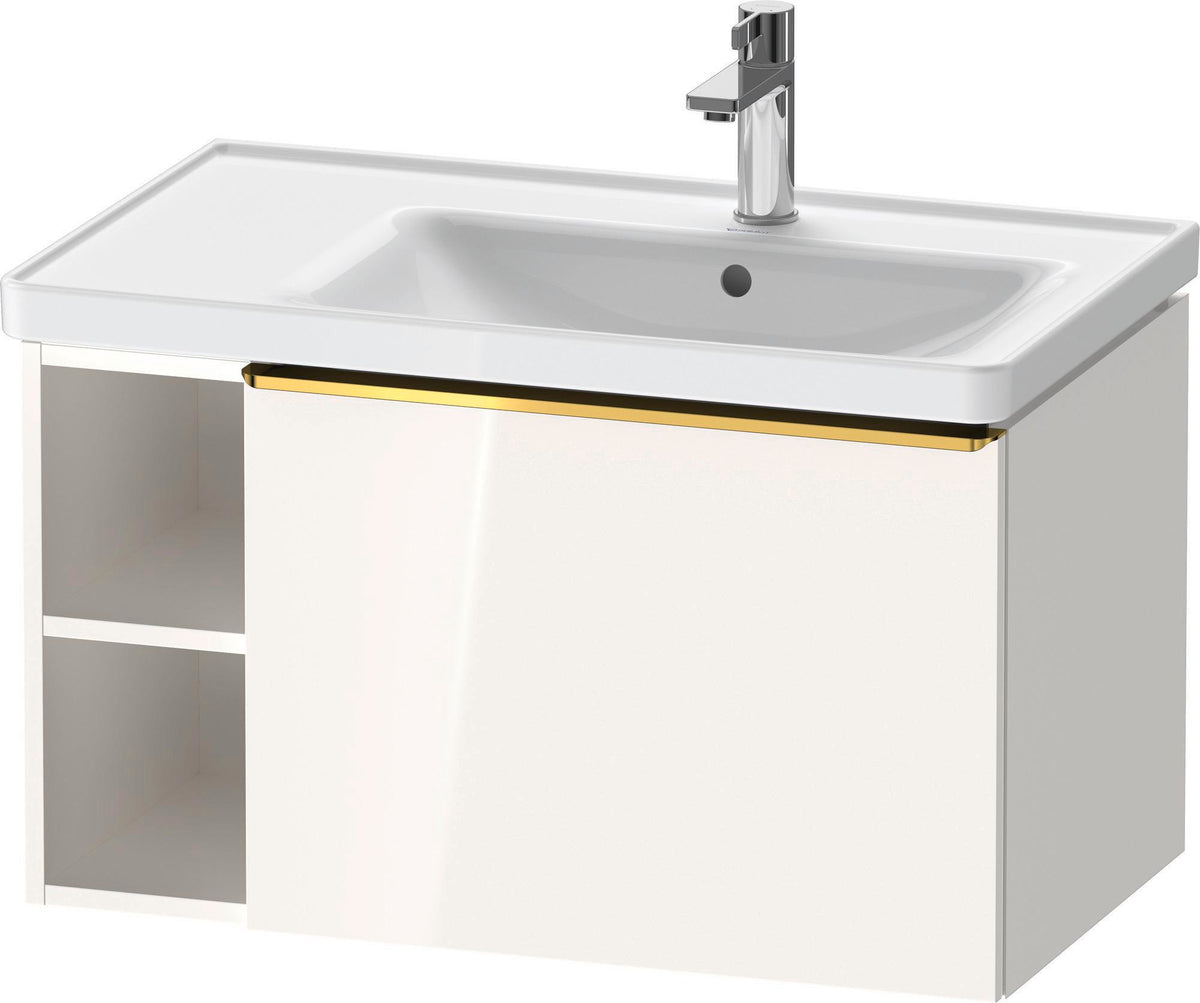 DURAVIT D-Neo Waschtischunterbau 784 mm wandhängend mit 1 Auszug und 2 offenen Fächern in Betongrau Matt