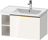 DURAVIT D-Neo Waschtischunterbau 784 mm wandhängend mit 1 Auszug und 2 offenen Fächern in Betongrau Matt